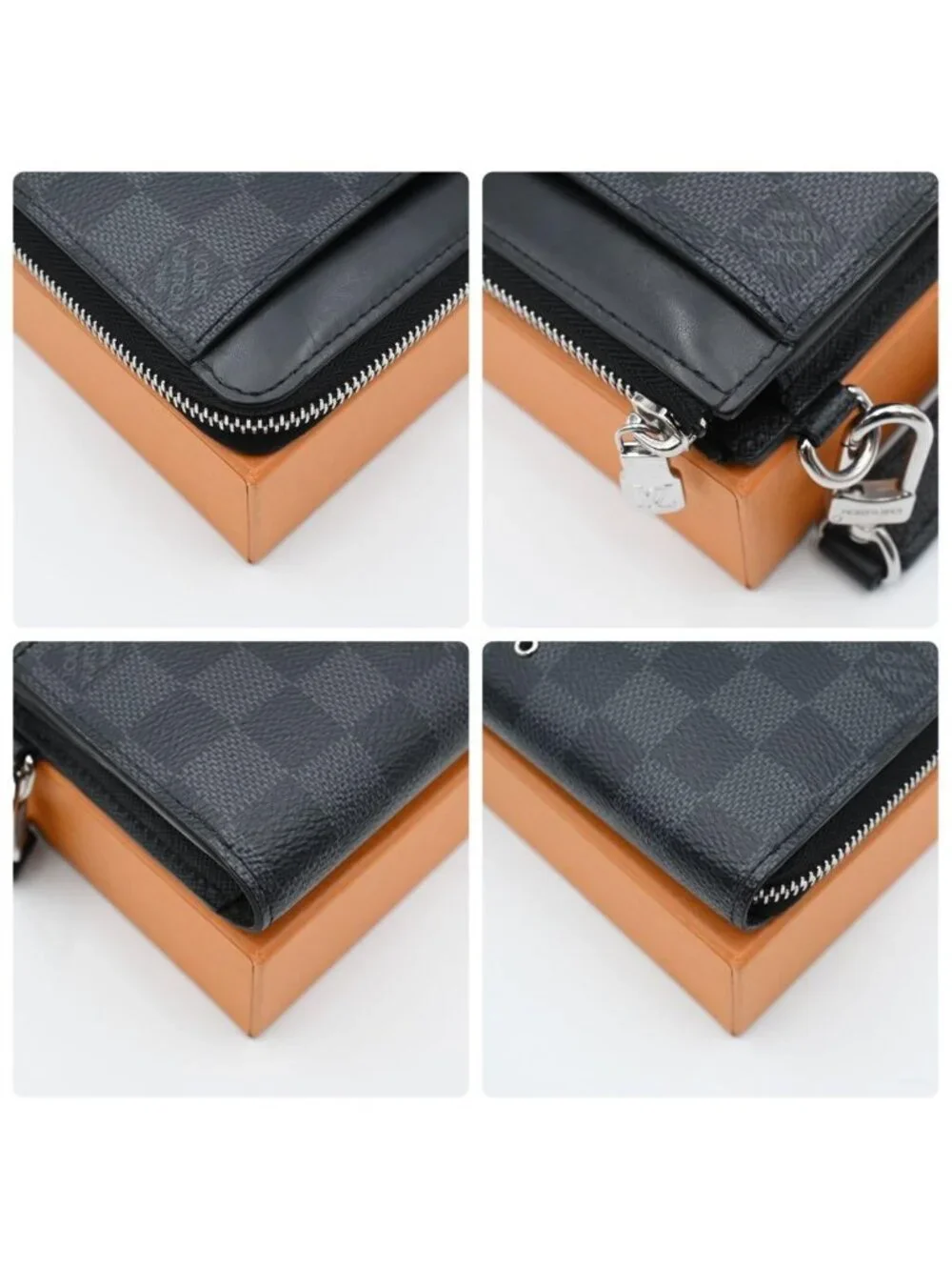 Louis Vuitton Damier Graphite Zippy Dragonne Wallet Black